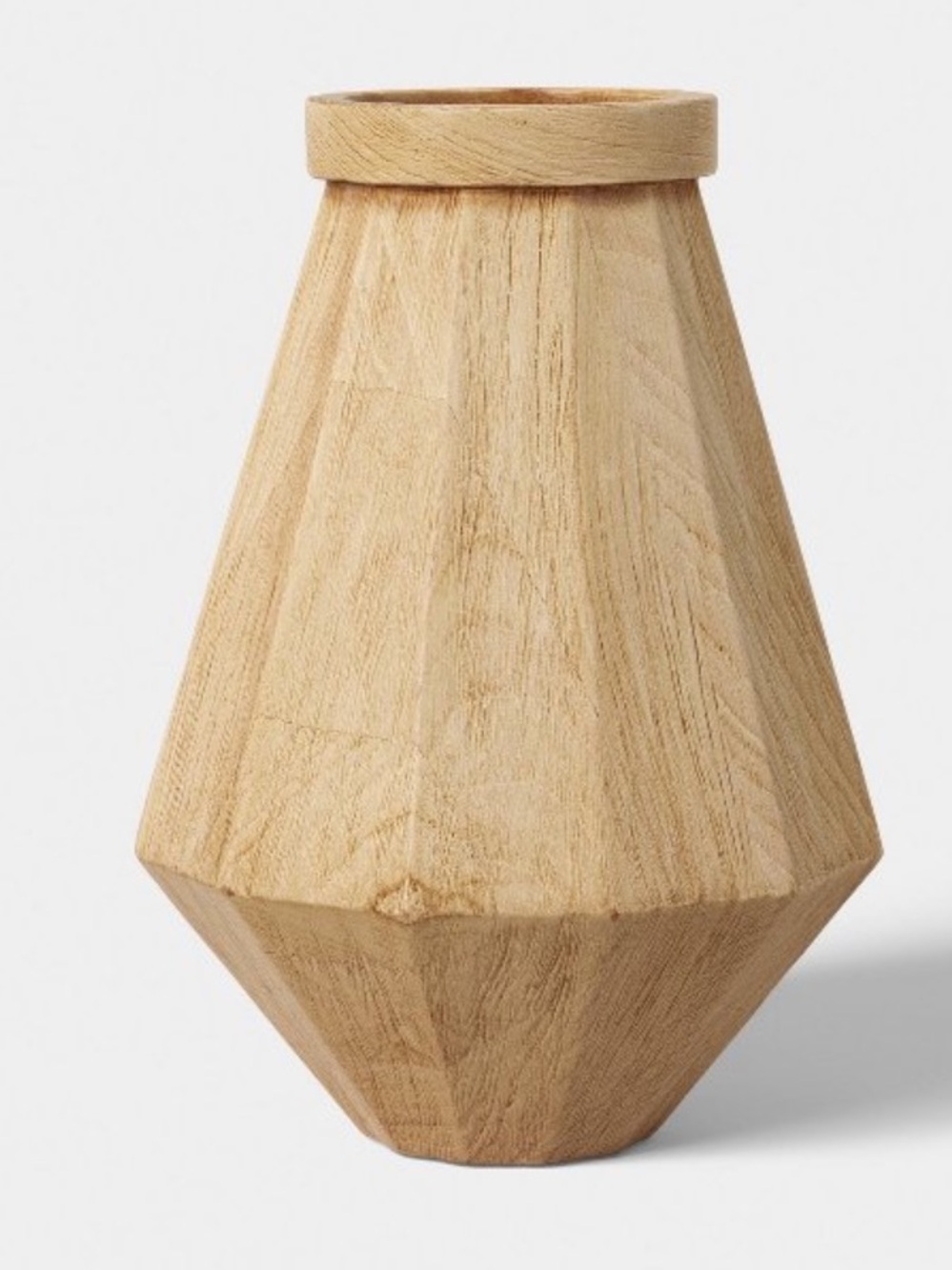 THRESHOLD NWT Tall Bleached Wood Vase
